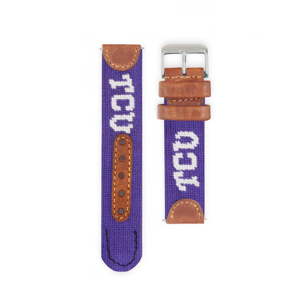 TCU Needlepoint Watch by Smathers & Branson - Country Club Prep