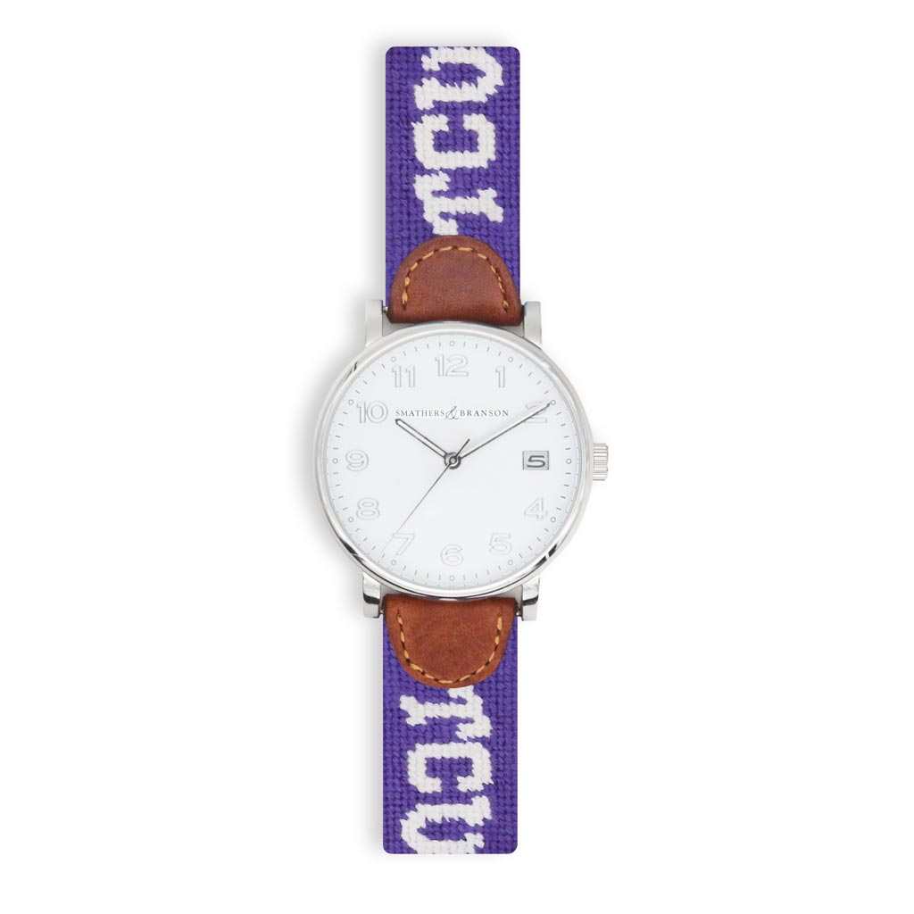 TCU Needlepoint Watch by Smathers & Branson - Country Club Prep