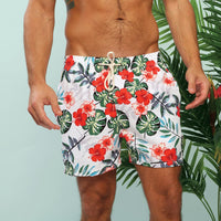 Tropic Like It's Hot Swim Trunks by Two Left Feet - Country Club Prep