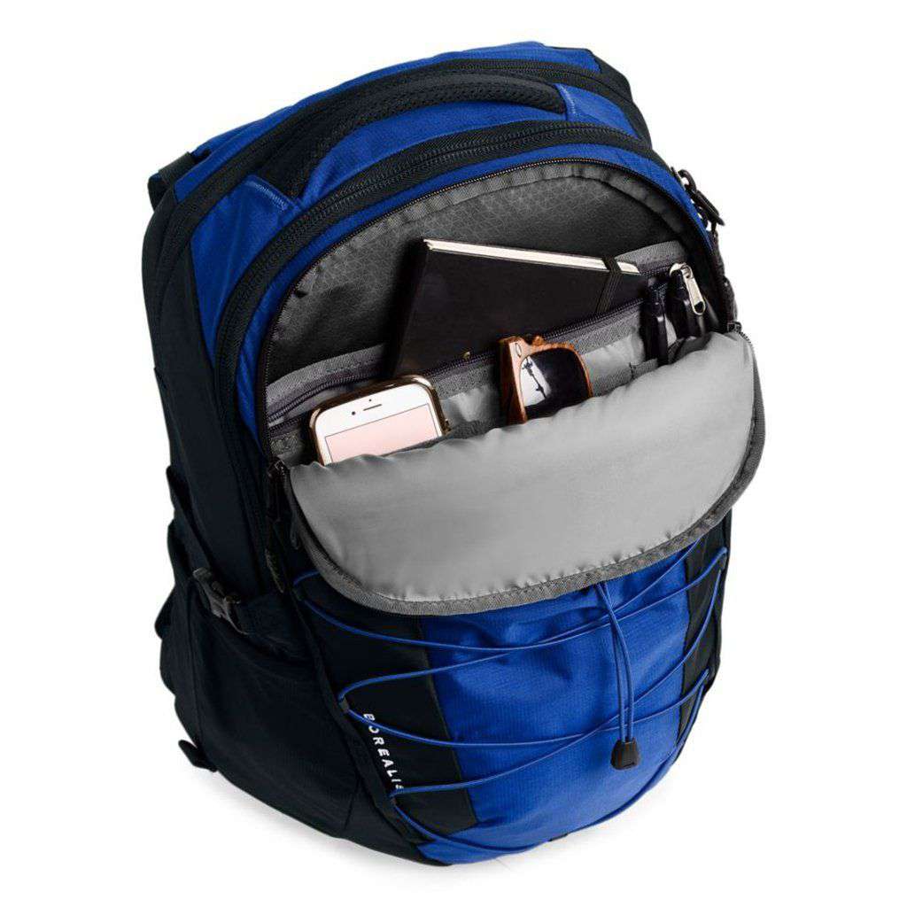 north face borealis backpack blue ripstop Borealis Backpack by The North Face Asphalt Grey and Fiery Red