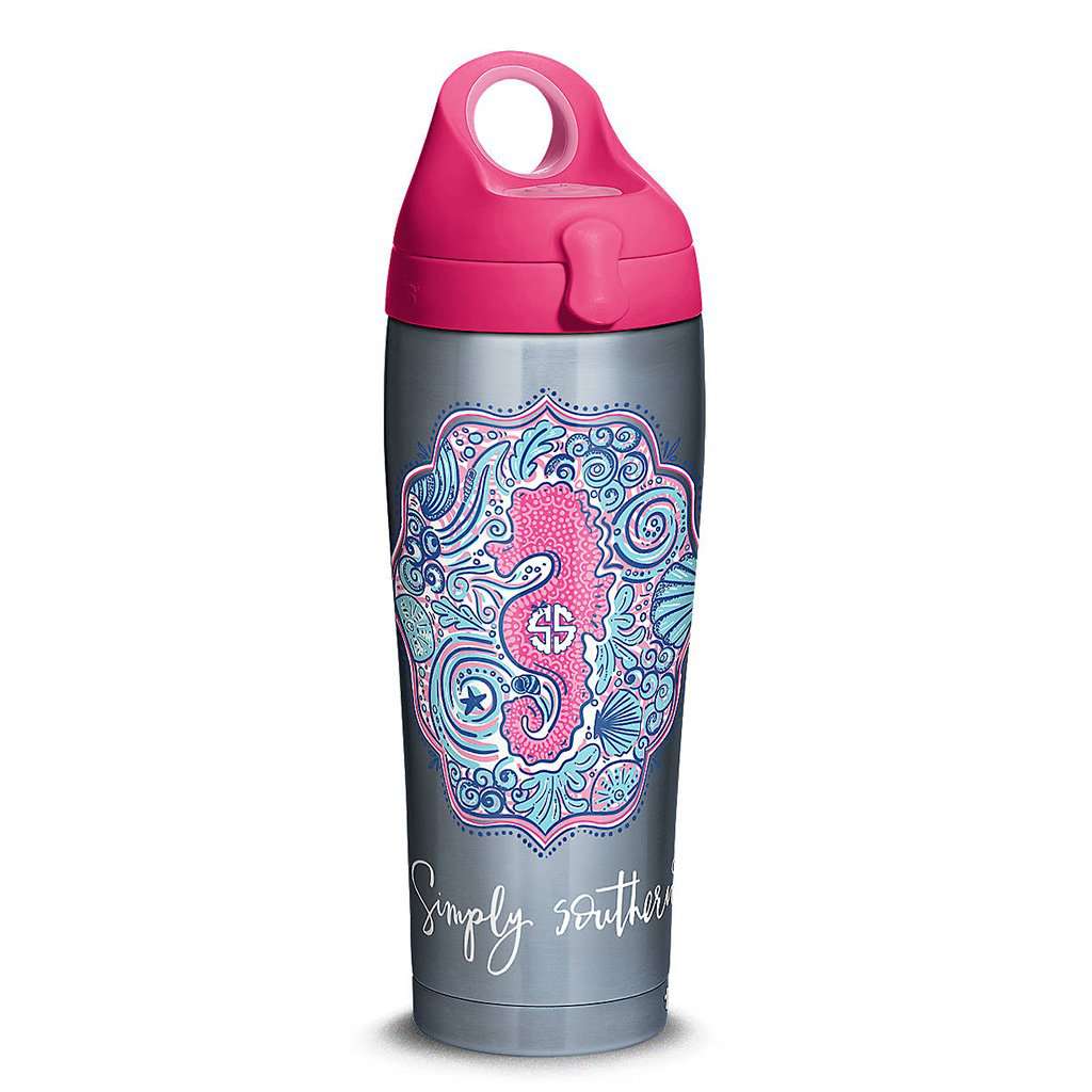 Simply Southern® Pink Seahorse Stainless Steel 24oz Water Bottle by Tervis - Country Club Prep