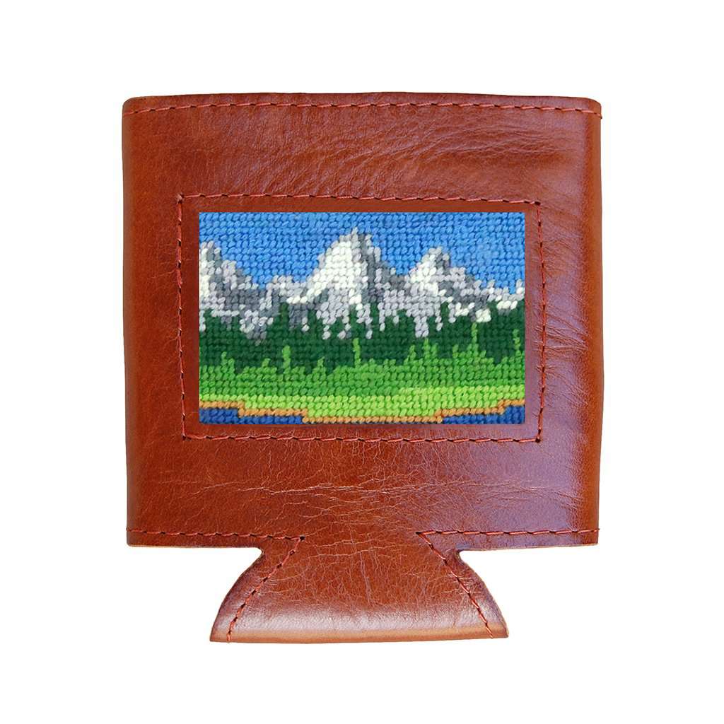 Tetons Needlepoint Can Cooler by Smathers & Branson - Country Club Prep