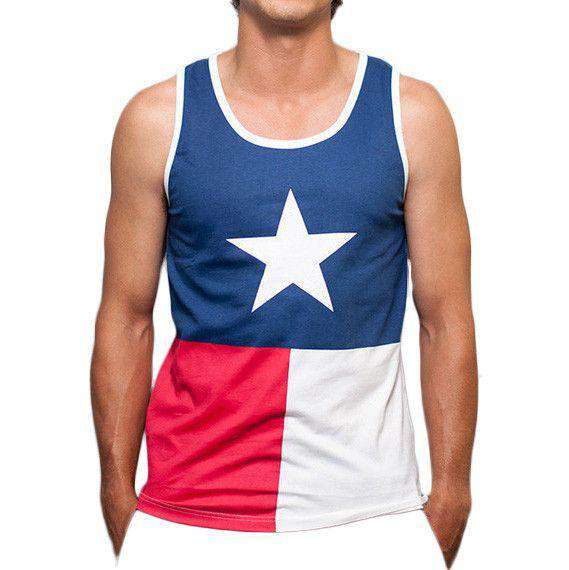 Texas Flag Tank Top in Red, White and Blue by Rowdy Gentleman - Country Club Prep