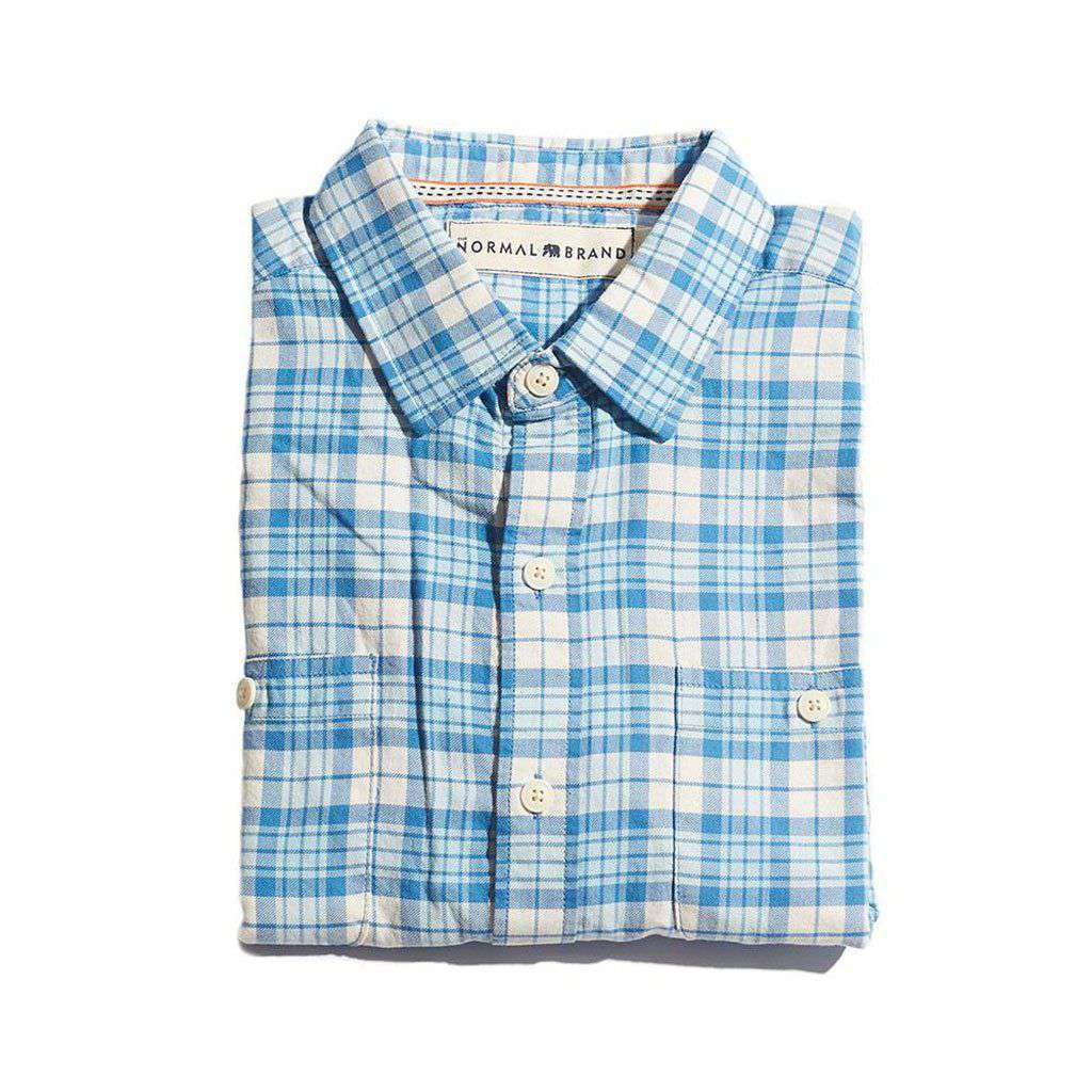 Bonita Twill Button Up in Blue by The Normal Brand - Country Club Prep