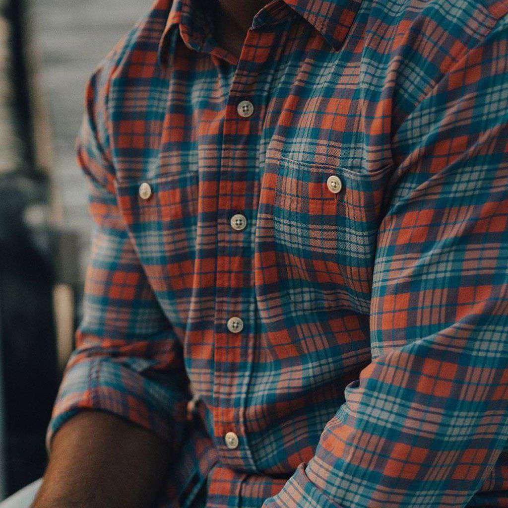 Bonita Twill Button Up in Sunrise by The Normal Brand - Country Club Prep