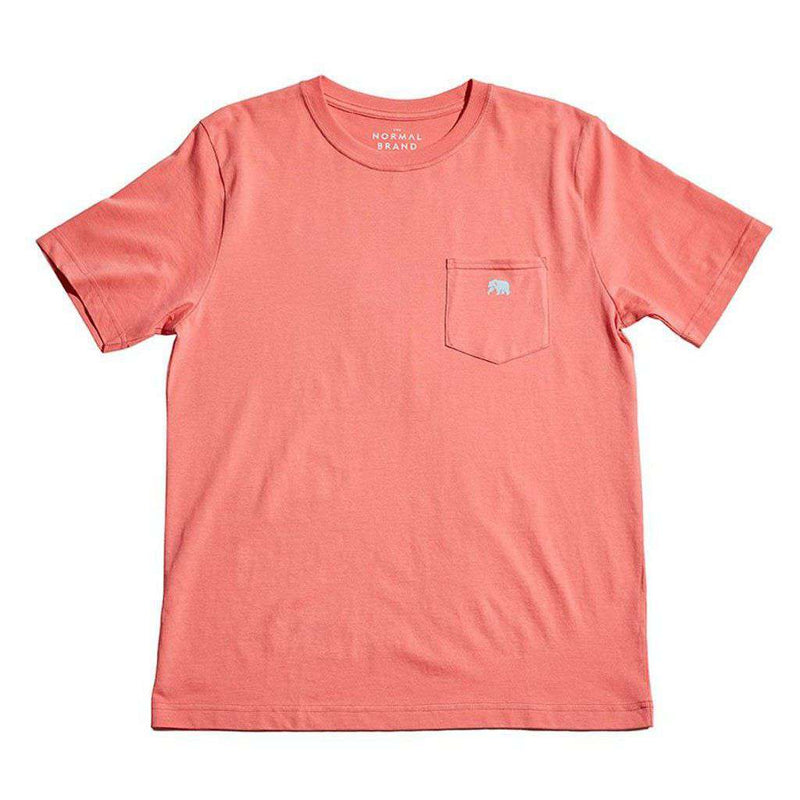 Circle Back Short Sleeve Pocket Tee in Sunrise & Blue by The Normal Brand - Country Club Prep