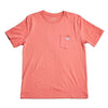 Circle Back Short Sleeve Pocket Tee in Sunrise & Blue by The Normal Brand - Country Club Prep