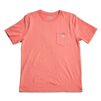 Circle Back Short Sleeve Pocket Tee in Sunrise & Blue by The Normal Brand - Country Club Prep