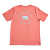Circle Back Short Sleeve Pocket Tee in Sunrise & Blue by The Normal Brand - Country Club Prep