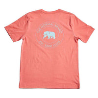Circle Back Short Sleeve Pocket Tee in Sunrise & Blue by The Normal Brand - Country Club Prep