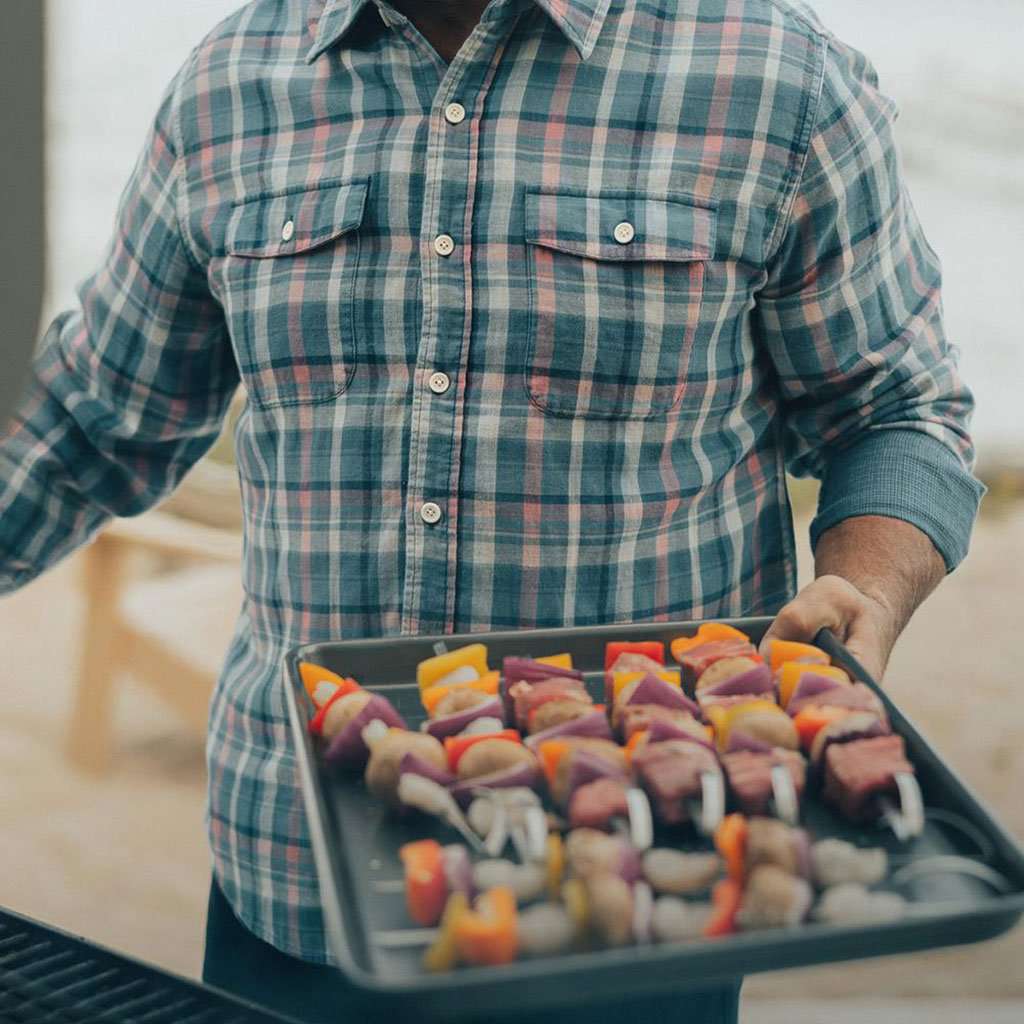 Double Cloth Indigo Check Button Up by The Normal Brand - Country Club Prep