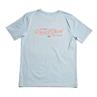 Industrial Logo Short Sleeve Tee in Sky & White by The Normal Brand - Country Club Prep