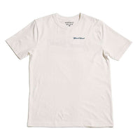Industrial Logo Short Sleeve Tee in White & Navy by The Normal Brand - Country Club Prep