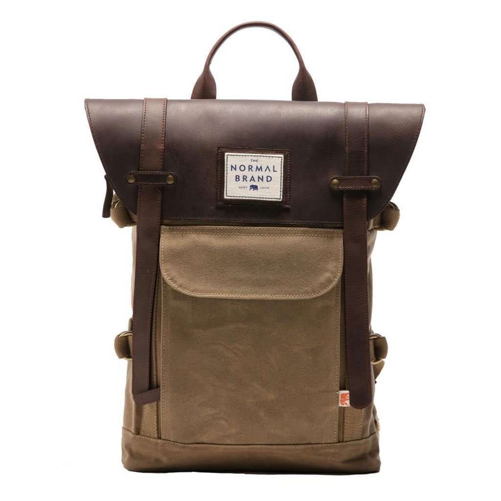 The Top Side Leather Backpack in Tan by The Normal Brand - Country Club Prep