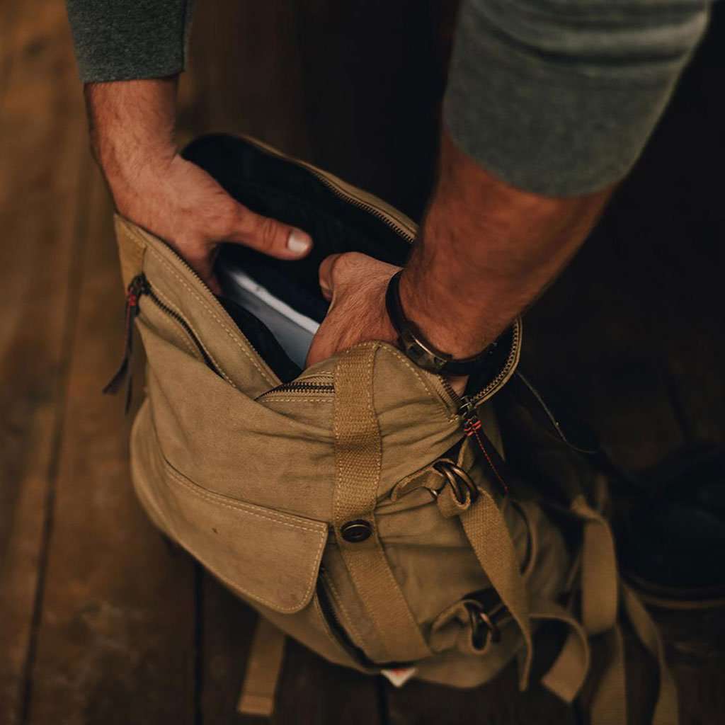 The Normal Brand The Top Side Leather Backpack in Tan  display picture 2
