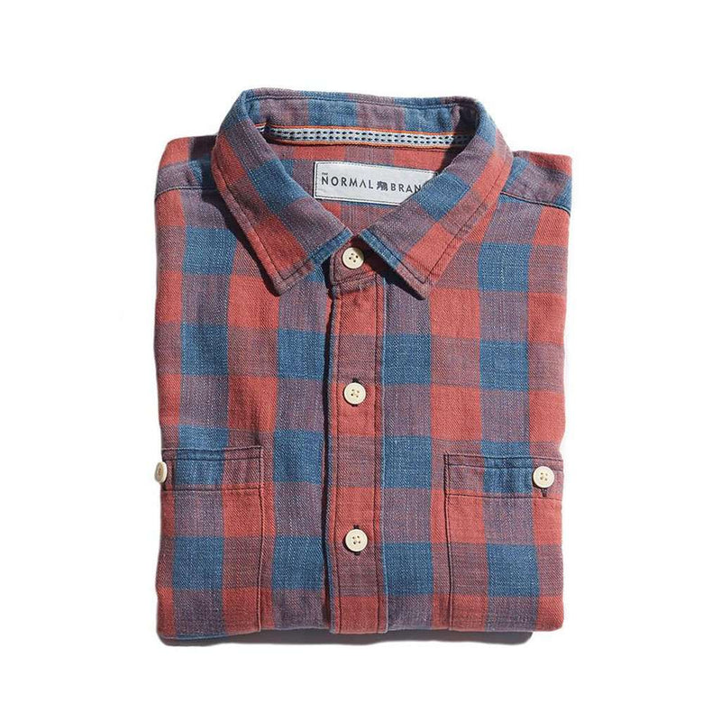 Vintage Plaid Button Up in Indigo by The Normal Brand - Country Club Prep