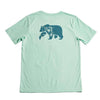 Worn in Bear Short Sleeve Pocket Tee in Mint & River by The Normal Brand - Country Club Prep
