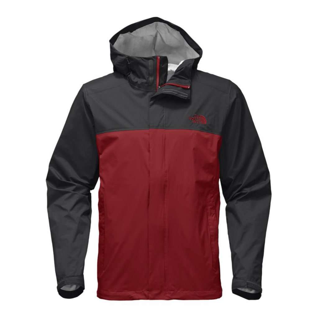 Men's Venture 2 Jacket in Cardinal Red & Asphalt Grey by The North Face - Country Club Prep
