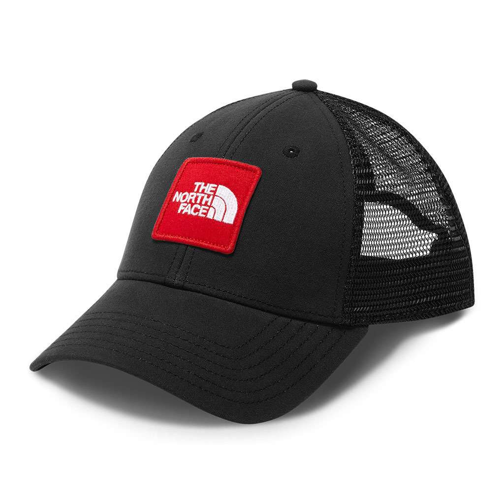 Patches Trucker Hat in TNF Black & TNF Red by The North Face - Country Club Prep