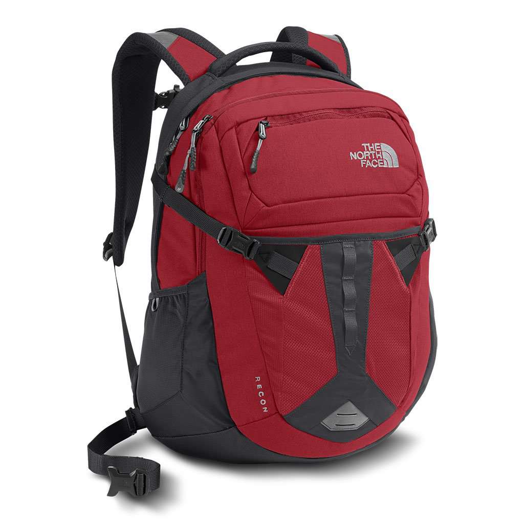 Recon Backpack in Rage Red & Asphalt Gray by The North Face - Country Club Prep