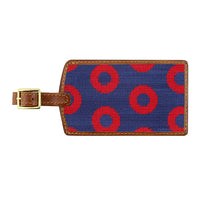 The Donut Pattern Needlepoint Luggage Tag by Smathers & Branson - Country Club Prep