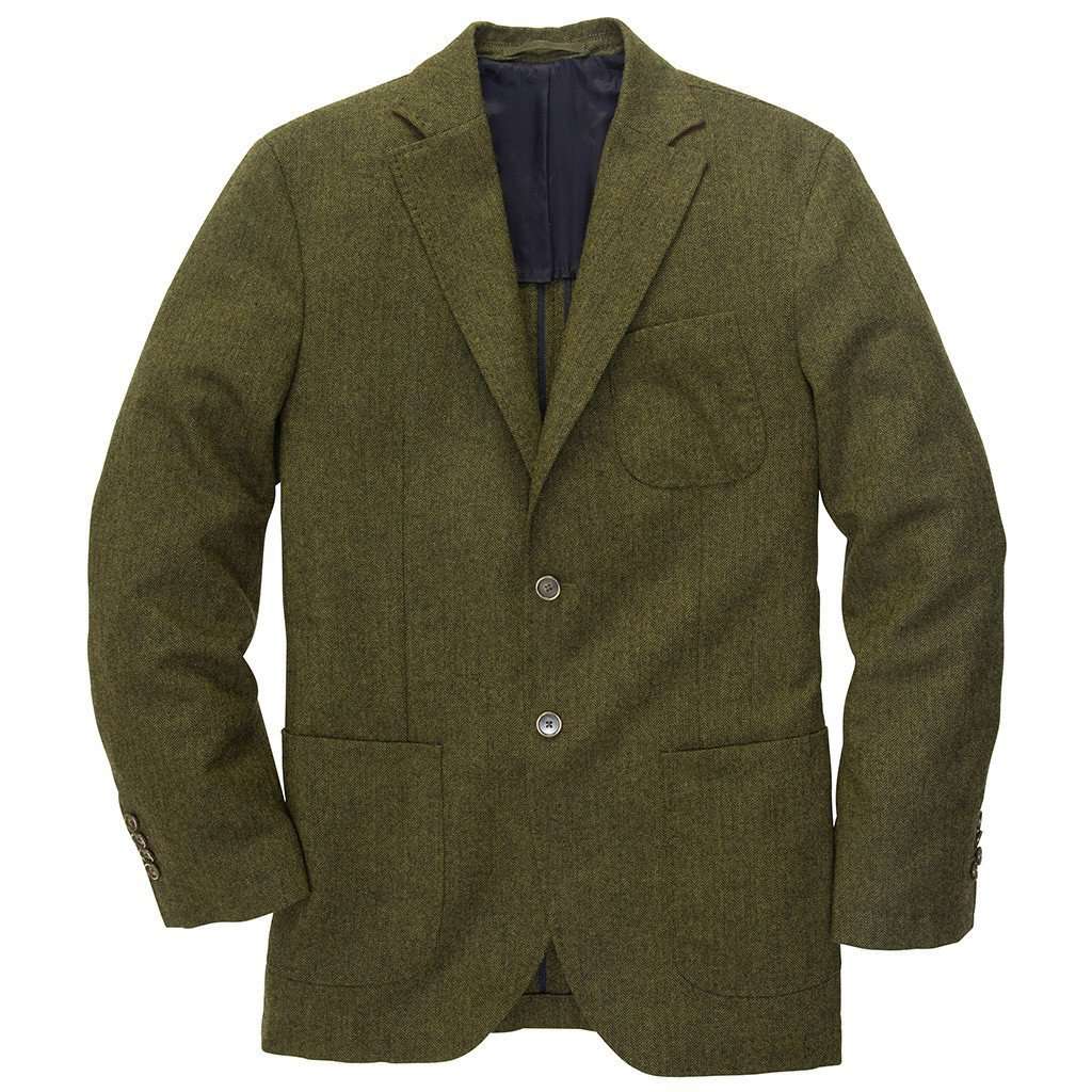 The Gentleman's Jacket in Green Herringbone by Southern Proper - Country Club Prep