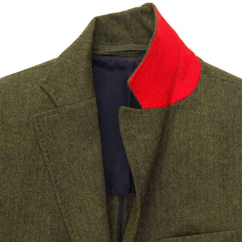 Southern Proper The Gentleman's Jacket in Green Herringbone – Country ...