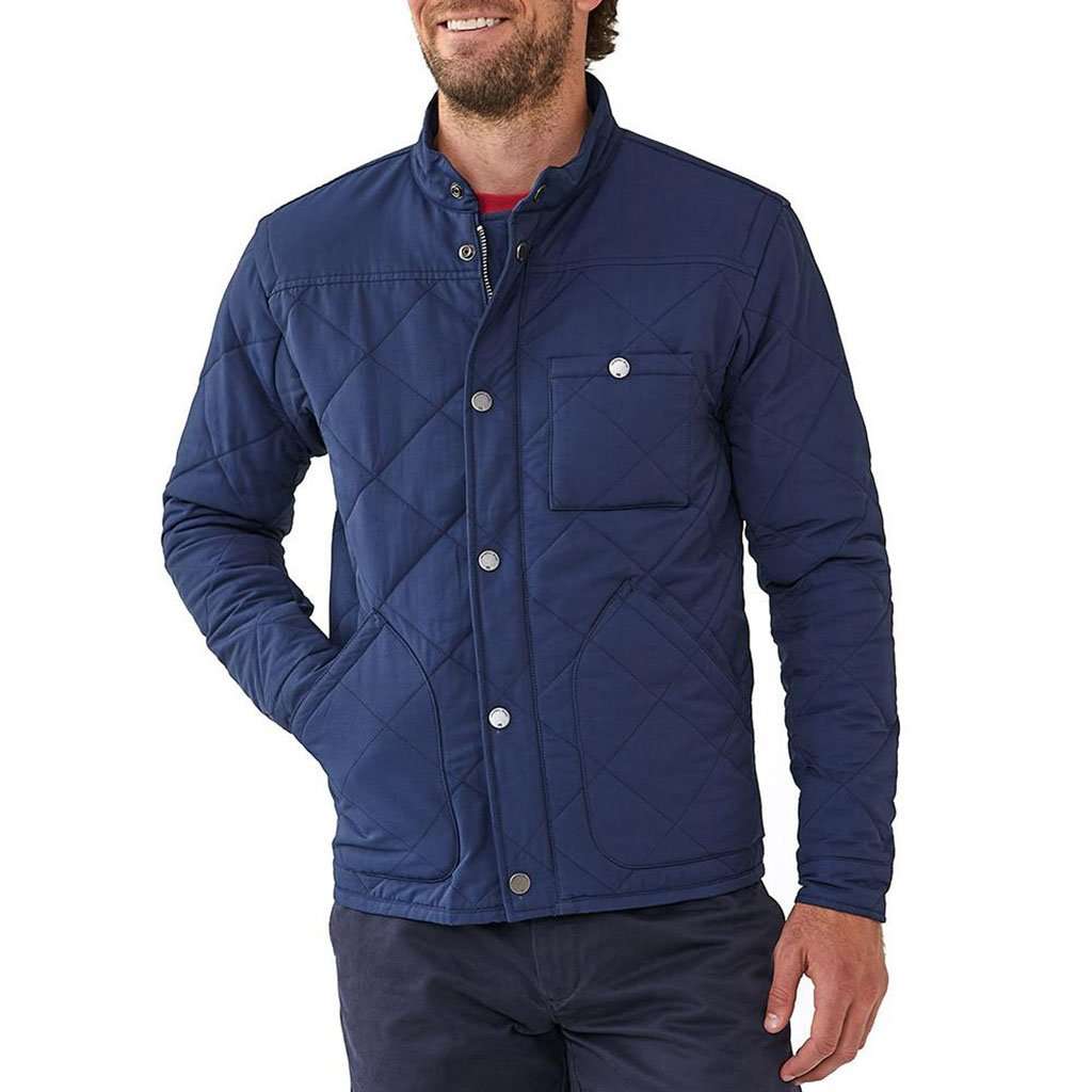 Henry Quilted Jacket in Navy by The Normal Brand - Country Club Prep