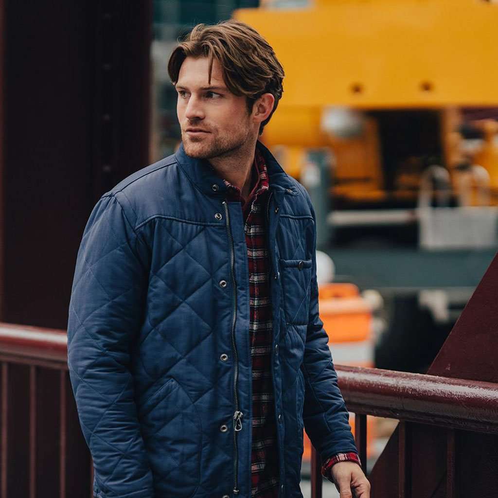 The Normal Brand Henry Quilted Jacket in Navy – Country Club Prep