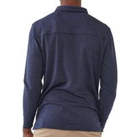 Long Sleeve Puremeso Polo in Navy by The Normal Brand - Country Club Prep