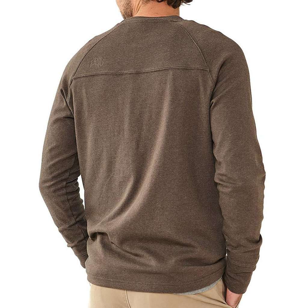 Puremeso Crew Pullover in Brown by The Normal Brand - Country Club Prep