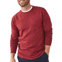 Puremeso Crew Pullover in Tibetan Red by The Normal Brand - Country Club Prep