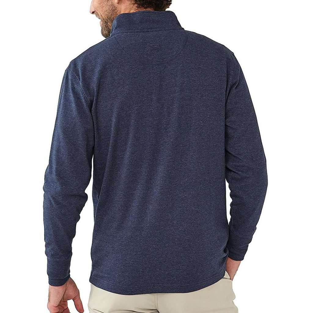 Puremeso Quarter Zip Pullover in Navy by The Normal Brand - Country Club Prep