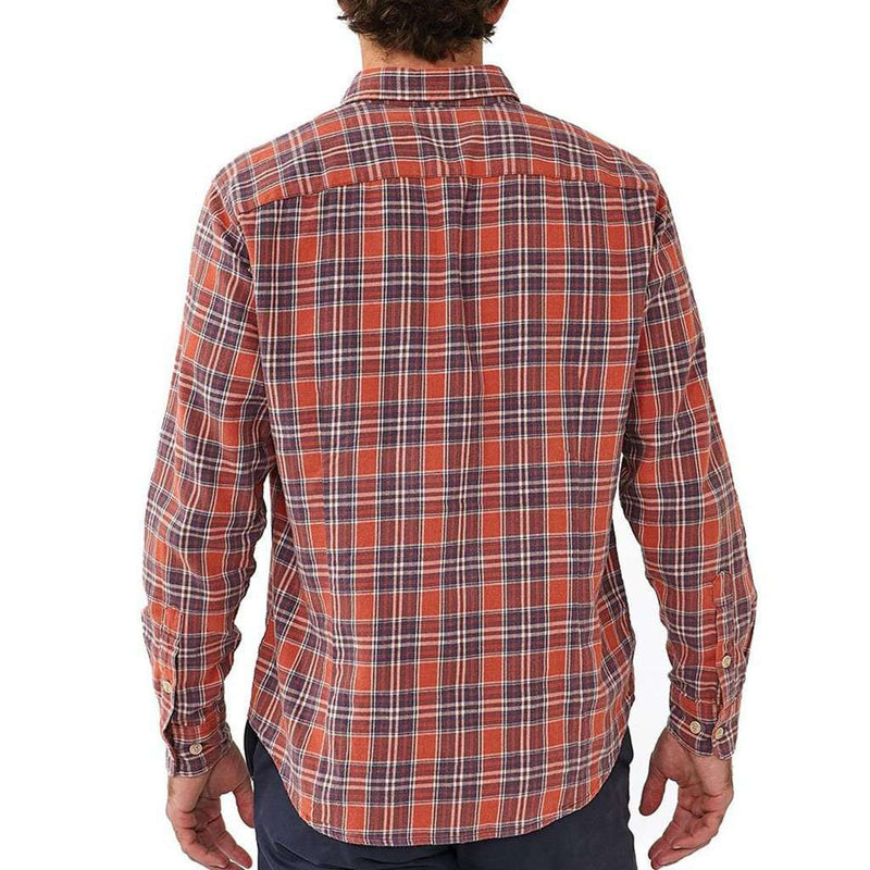 Washed Seasons Plaid Button Down in Rust/Navy by The Normal Brand - Country Club Prep