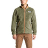 Men's Campshire Full Zip Sherpa Fleece in Four Leaf Clover & Cargo Khaki by The North Face - Country Club Prep