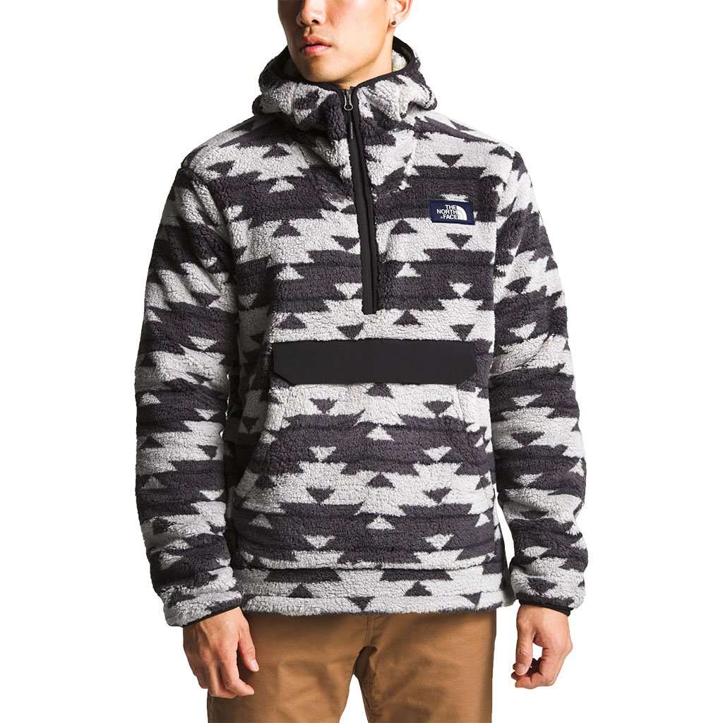 The North Face Men s Campshire Pullover Hoodie in High Rise Grey California Basket Print Country Club Prep