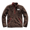 Men's Campshire Sherpa Fleece Pullover in Bracken Brown & Sequoia Red by The North Face - Country Club Prep