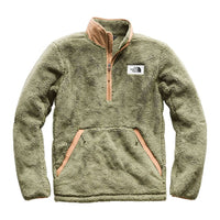 Men's Campshire Sherpa Fleece Pullover in Four Leaf Clover & Cargo Khaki by The North Face - Country Club Prep