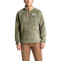 Men's Campshire Sherpa Fleece Pullover in Four Leaf Clover & Cargo Khaki by The North Face - Country Club Prep