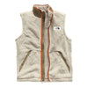 Men's Campshire Sherpa Vest in Granite Bluff Tan & Botanical Garden Green by The North Face - Country Club Prep