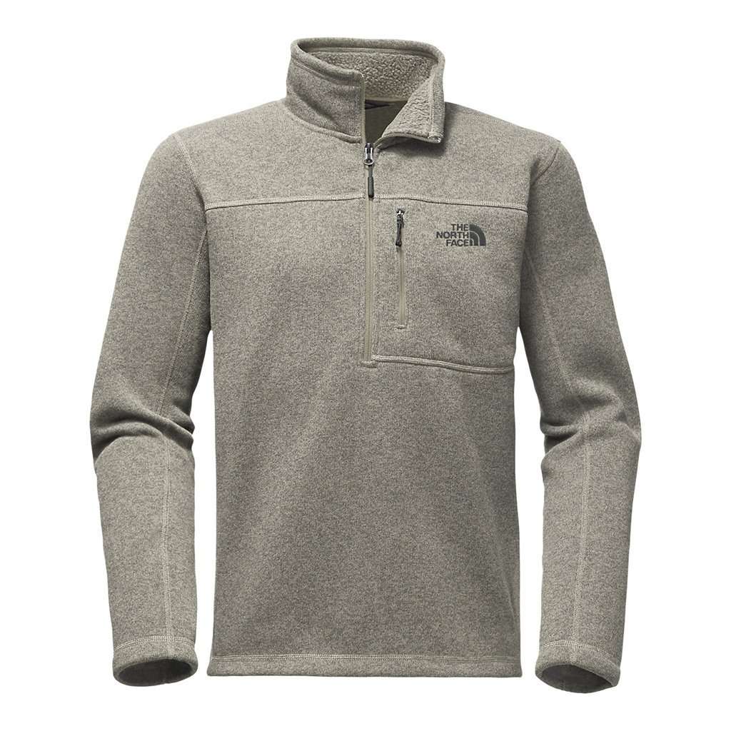 Men's Gordon Lyons 1/4 Zip in Granite Bluff Tan Heather by The North Face - Country Club Prep
