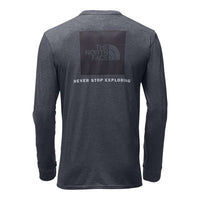 Men's Long Sleeve Red Box Tee in TNF Medium Grey Heather by The North Face - Country Club Prep