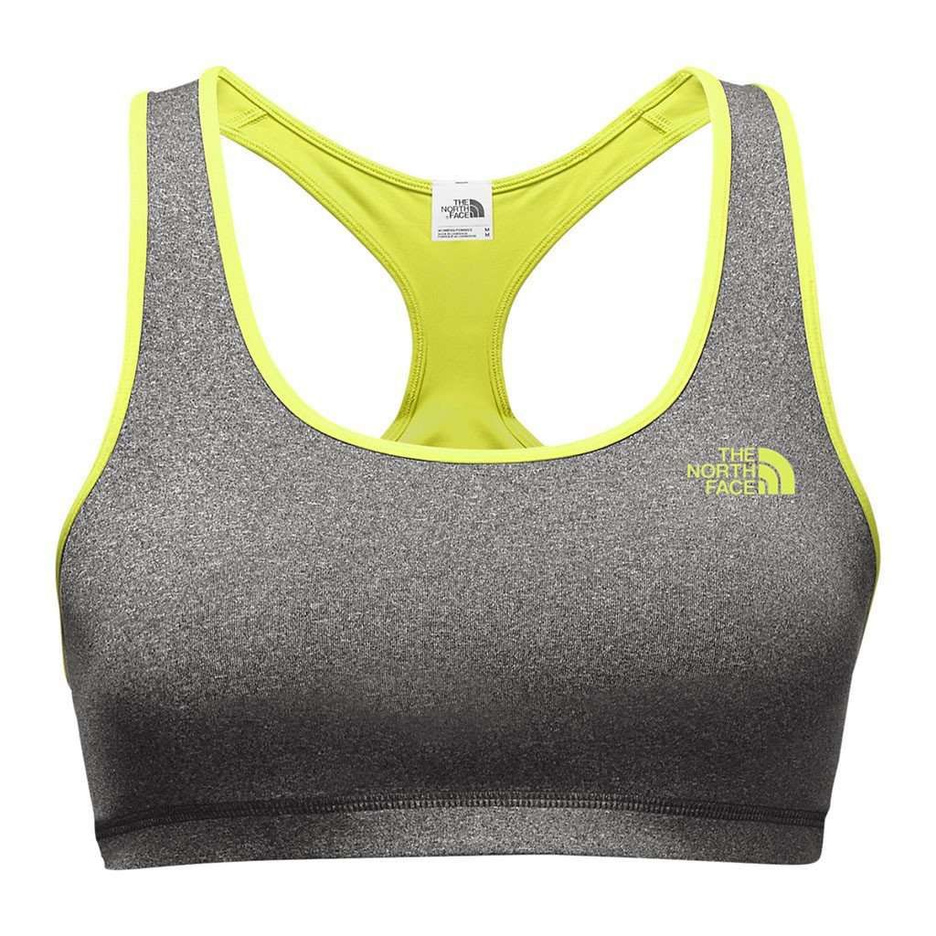 Women's Bounce-B-Gone Bra in Dark Grey/Wild Lime by The North Face - Country Club Prep