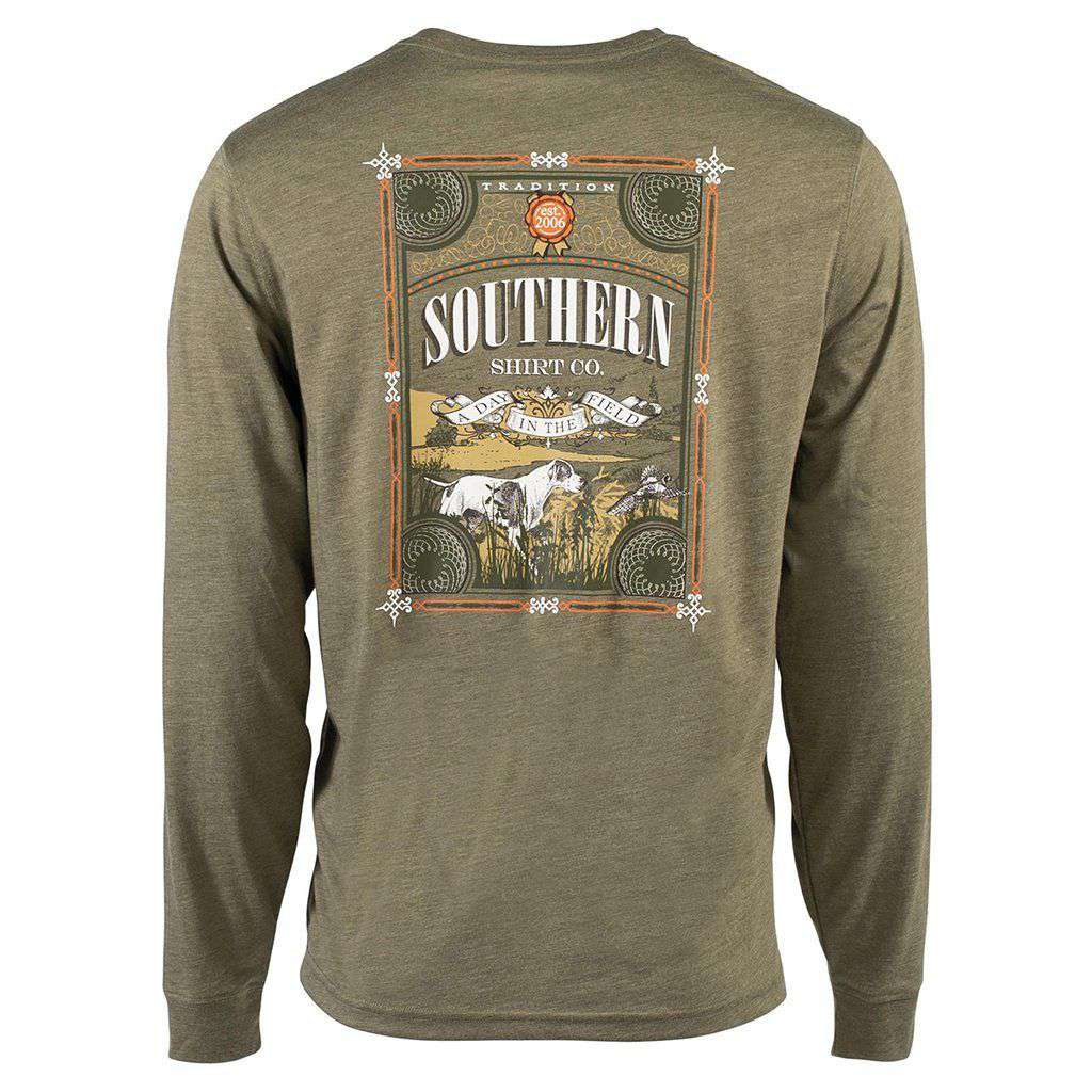 A Day in the Field Long Sleeve Tee in Burnt Olive by The Southern Shirt Co. - Country Club Prep