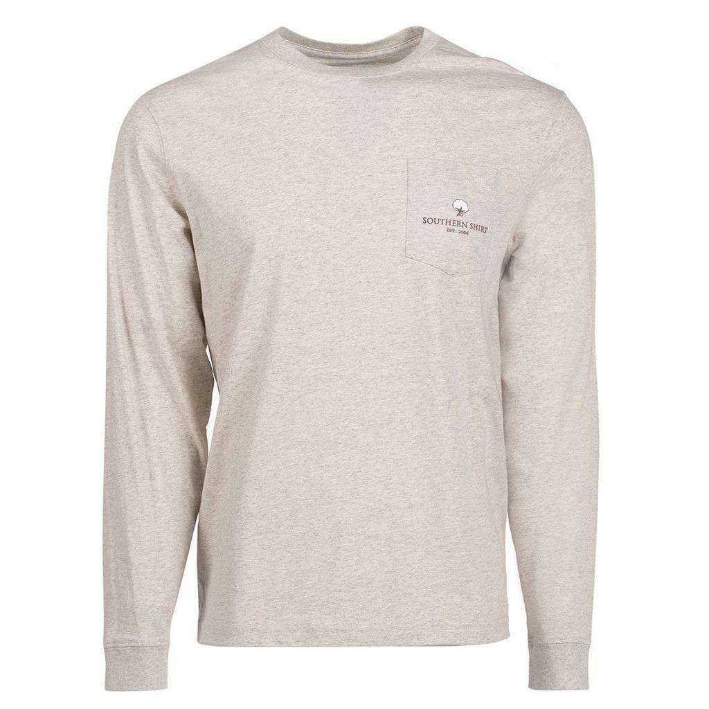 Buffalo Nickel Long Sleeve Tee in Oatmeal by The Southern Shirt Co. - Country Club Prep