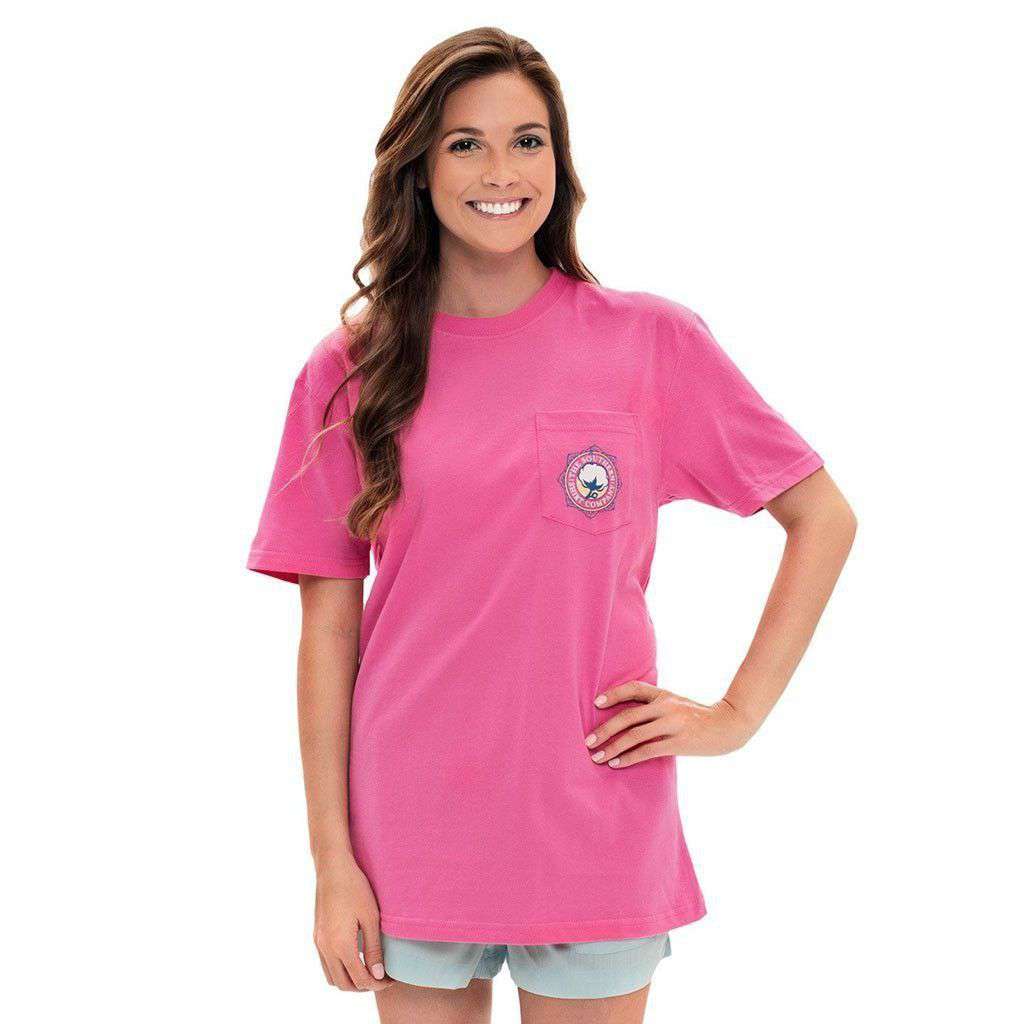 Cabana Tapestry Tee in Carmine Rose by The Southern Shirt Co. - Country Club Prep