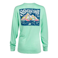 Chalky Mountains Long Sleeve Tee in Opal by The Southern Shirt Co. - Country Club Prep