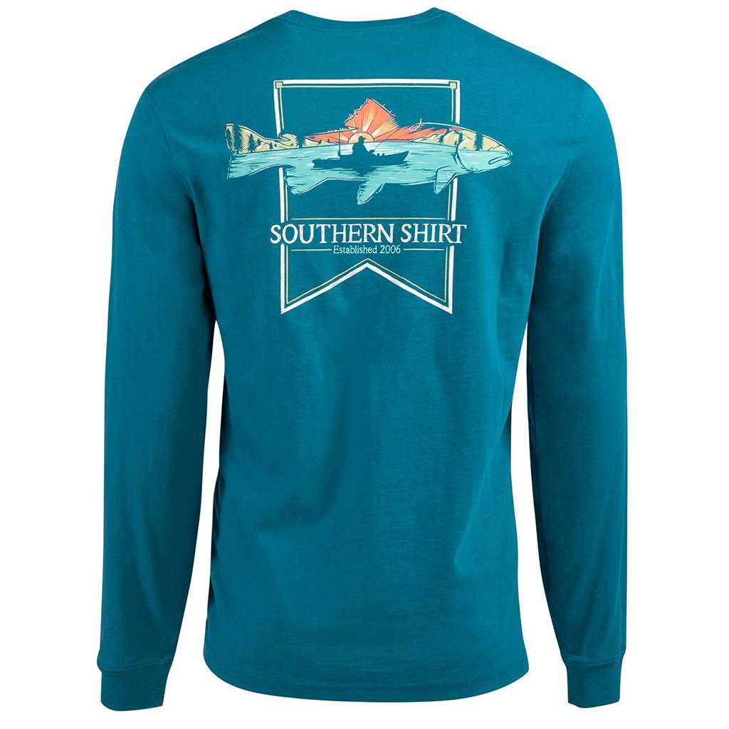 Dawn til Dusk Long Sleeve Tee in Mercer by The Southern Shirt Co. - Country Club Prep