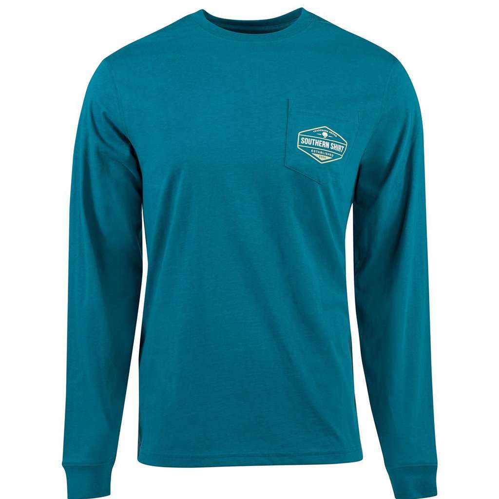 Dawn til Dusk Long Sleeve Tee in Mercer by The Southern Shirt Co. - Country Club Prep