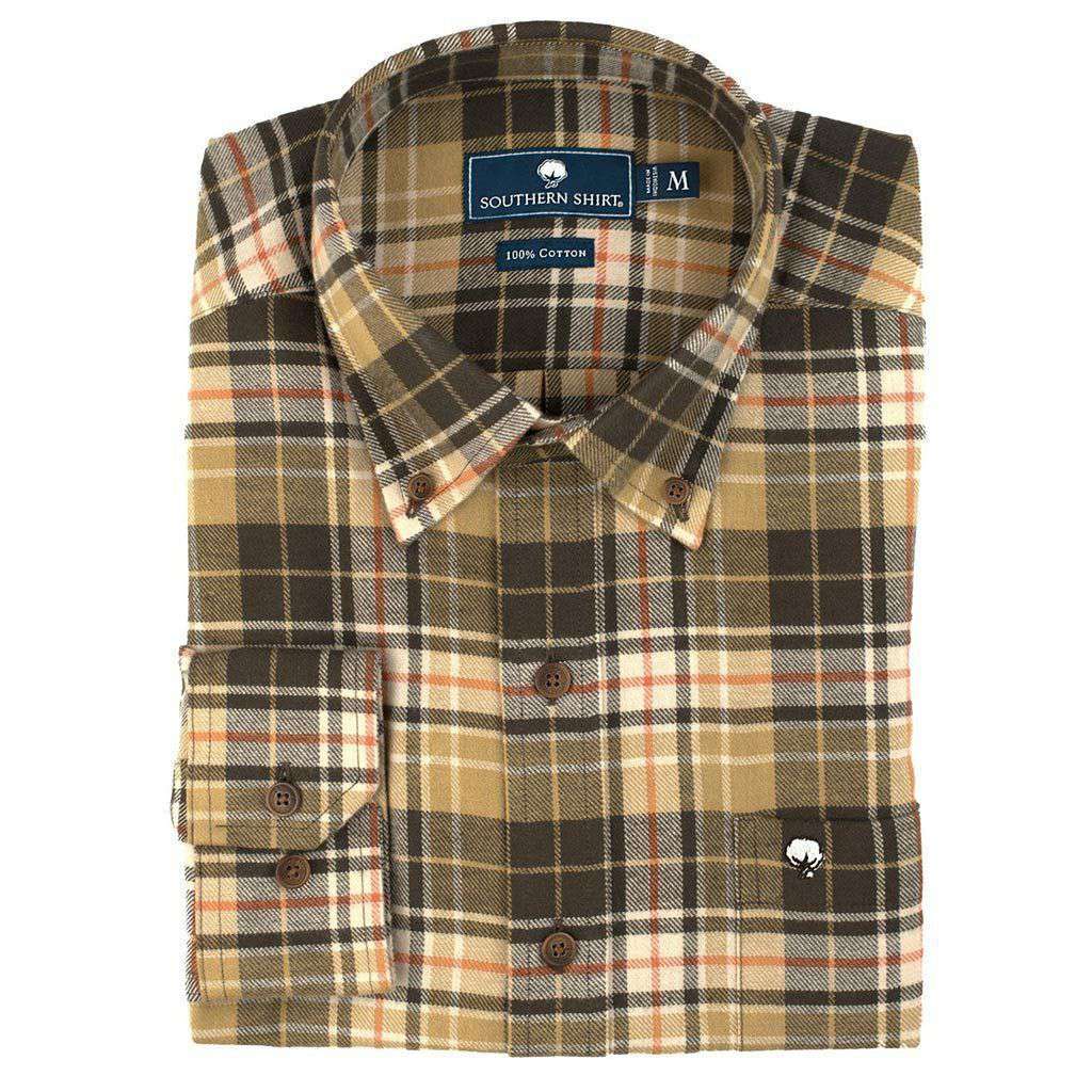 Dogwood Flannel in Bark by The Southern Shirt Co. - Country Club Prep